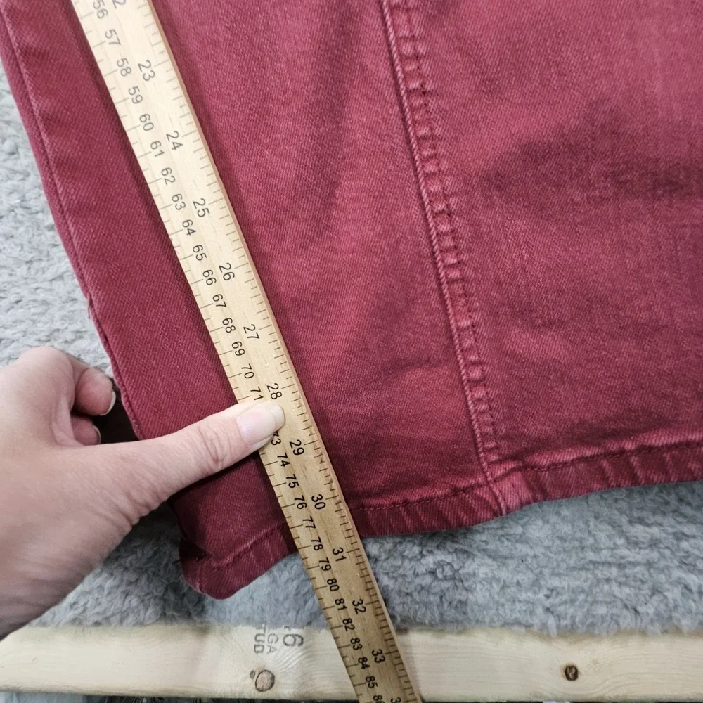 Judy Blue High Rise Seam Straight Jeans Womens 24W Burgundy Denim Preppy‎ Casual - Picture 16 of 16